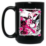 Angel Dust and Fat Nugget Selfie - Hazbin Hotel Essential Black Coffee Mug, Gift Coffee Mug - Black