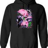 Angel Dusts Tricks and Treats Essential Graphic Pullover Hoodie - Black