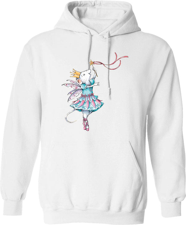 Angelina Ballerina Hoodie - Retro Graphic Pullover Hoodie for Men & Women - White
