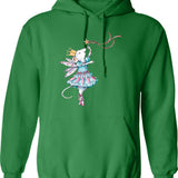 Angelina Ballerina Hoodie - Retro Graphic Pullover Hoodie for Men & Women - Green