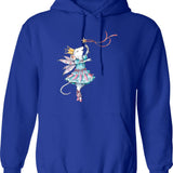 Angelina Ballerina Hoodie - Retro Graphic Pullover Hoodie for Men & Women - Blue
