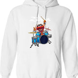 Animal Drum - Funny Drums Drumming Hoodie - White