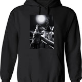 Animal Instinct - Mouse Noir Hoodie - Retro Graphic Pullover Hoodie for Men & Women - Black