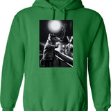 Animal Instinct - Mouse Noir Hoodie - Retro Graphic Pullover Hoodie for Men & Women - Green