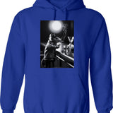 Animal Instinct - Mouse Noir Hoodie - Retro Graphic Pullover Hoodie for Men & Women - Blue