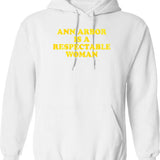 Ann Arbor Respectable Woman Funny Retro Michigan Shirt Hoodie - White
