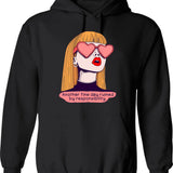 Another Fine Day Ruined By Responsibilities Funny Retro Pop Art Hoodie - Black
