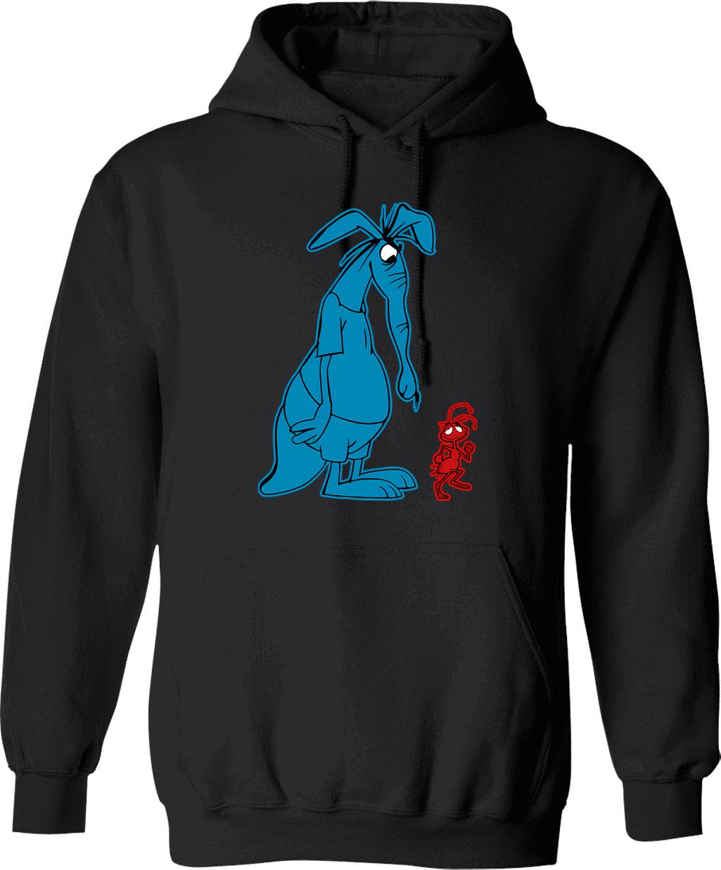 Ant And Aardvark (1) Hoodie - Retro Graphic Pullover Hoodie for Men & Women - Black