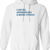 Anthropolgy Hoodie - Retro Graphic Pullover Hoodie for Men & Women - White