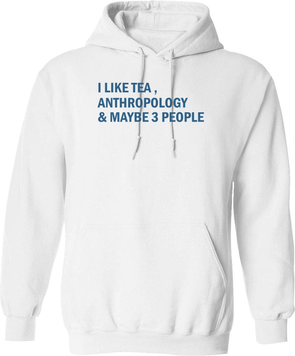Anthropolgy Hoodie - Retro Graphic Pullover Hoodie for Men & Women - White