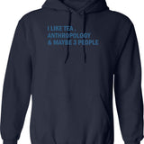 Anthropolgy Hoodie - Retro Graphic Pullover Hoodie for Men & Women - Navy