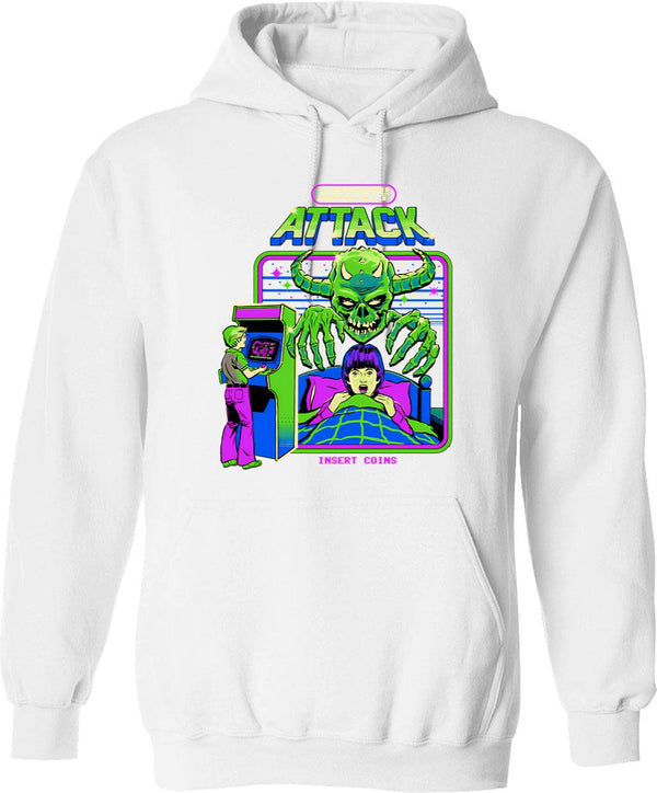 Anxiety Attack Hoodie - Retro Graphic Pullover Hoodie for Men & Women - White