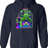 Anxiety Attack Hoodie - Retro Graphic Pullover Hoodie for Men & Women - Navy