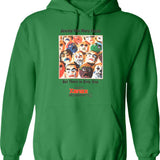 Anxiety Has Many Faces Hoodie - Retro Graphic Pullover Hoodie for Men & Women - Green