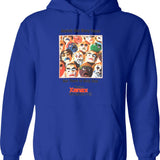 Anxiety Has Many Faces Hoodie - Retro Graphic Pullover Hoodie for Men & Women - Blue