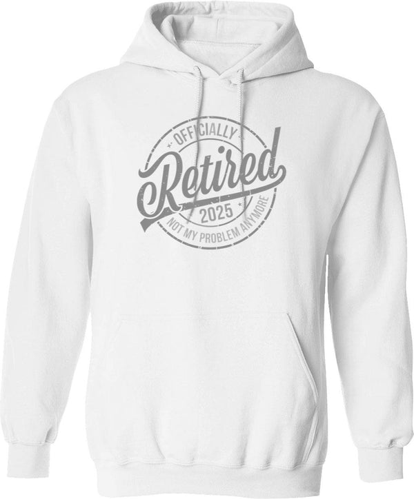 Anymore Vintage Retirement Retired 2025 Retirement Men Women Hoodie - White
