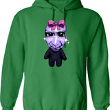 Ao Oni Kawaii Hoodie - Retro Graphic Pullover Hoodie for Men & Women - Green