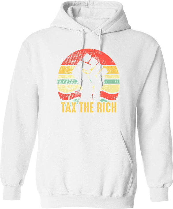 Aoc Tax The Rich Retro Vintage Anti Hoodie - White