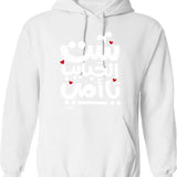 Arabic Calligraphy Hoodie - Retro Graphic Pullover Hoodie for Men & Women - White