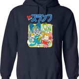 Arale Dr.slump Hoodie - Retro Graphic Pullover Hoodie for Men & Women - Navy
