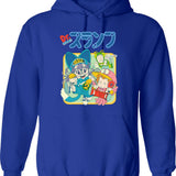 Arale Dr.slump Hoodie - Retro Graphic Pullover Hoodie for Men & Women - Blue
