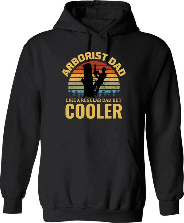 Arborist Dad Tree Climber Climbing Vintage Retro Hoodie - Black