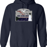 Arcadia Bay Hoodie - Retro Graphic Pullover Hoodie for Men & Women - Navy