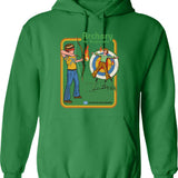 Archery For Beginners Hoodie - Retro Graphic Pullover Hoodie for Men & Women - Green