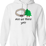 Are We There Yet (1) Hoodie - Retro Graphic Pullover Hoodie for Men & Women - White
