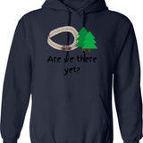 Are We There Yet (1) Hoodie - Retro Graphic Pullover Hoodie for Men & Women - Navy