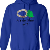 Are We There Yet (1) Hoodie - Retro Graphic Pullover Hoodie for Men & Women - Blue