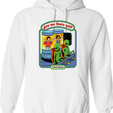 Are We There Yet Hoodie - Retro Graphic Pullover Hoodie for Men & Women - White