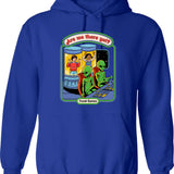 Are We There Yet Hoodie - Retro Graphic Pullover Hoodie for Men & Women - Blue
