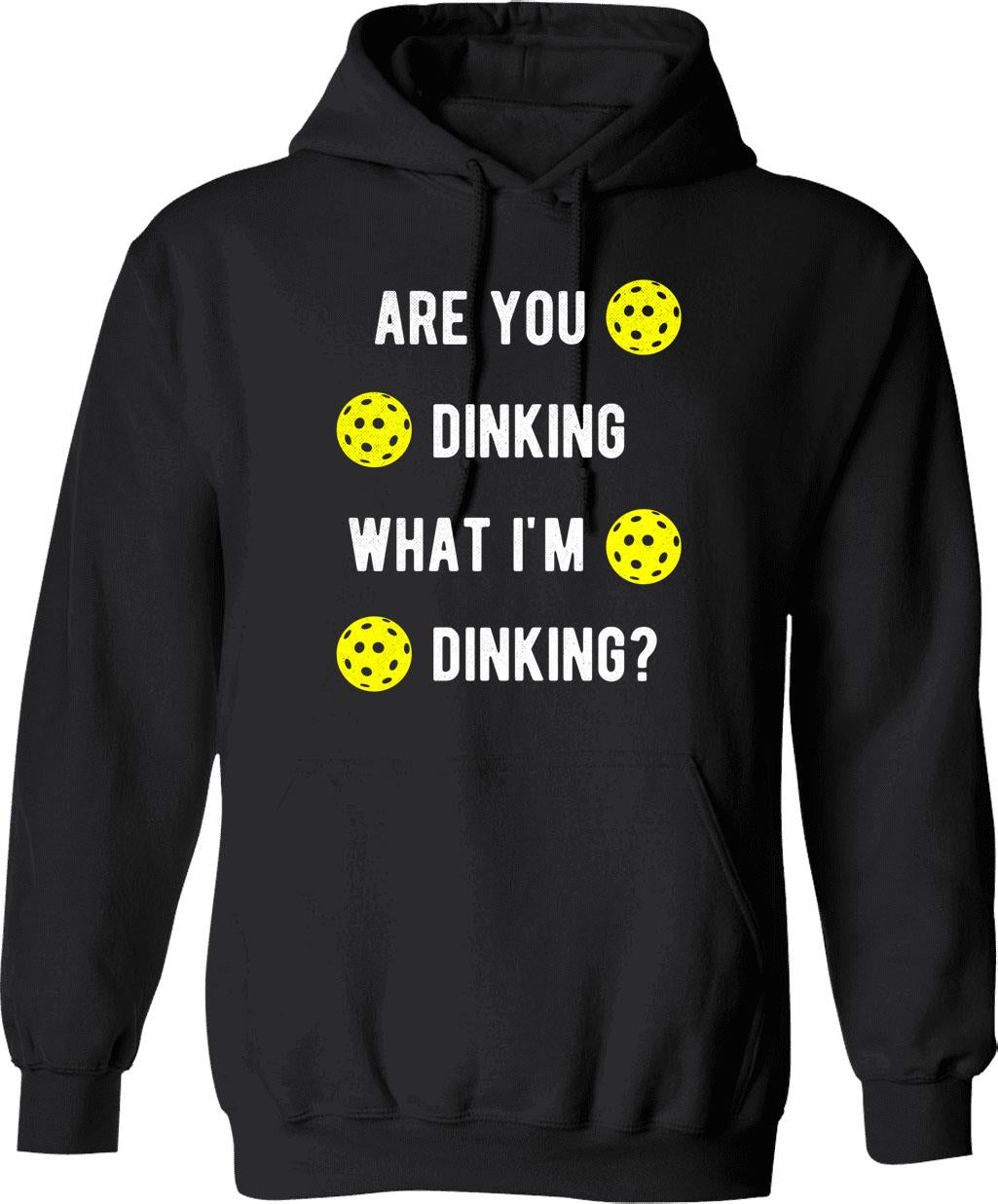 Are You Dinking What I'm Dinking Pickleball Hoodie - Black