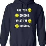Are You Dinking What I'm Dinking Pickleball Hoodie - Navy