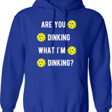 Are You Dinking What I'm Dinking Pickleball Hoodie - Blue