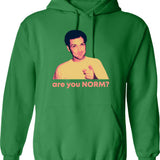 Are You Norm Hoodie - Retro Graphic Pullover Hoodie for Men & Women - Green