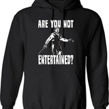 Are You Not Entertained Graphic Pullover Hoodie - Black