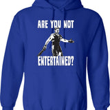 Are You Not Entertained Graphic Pullover Hoodie - Blue