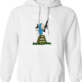 Are You Threatening Me Halloween Graphic Pullover Hoodie - White