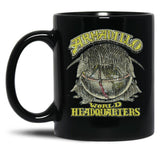 Armadillo World Headquarters 1970 Black Coffee Mug, Gift Coffee Mug