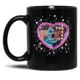 Art The Clown Heart Frame Black Coffee Mug, Gift Coffee Mug
