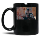 Art The Clown Making A Mess - Terrifier Black Coffee Mug, Gift Coffee Mug