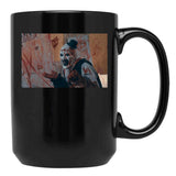 Art The Clown Making A Mess - Terrifier Black Coffee Mug, Gift Coffee Mug