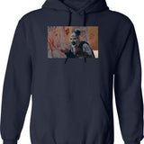 Art The Clown Making A Mess - Terrifier Graphic Pullover Hoodie - Navy