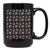 Art The Clown Terrifier 3 Christmas Pattern Black Coffee Mug, Gift Coffee Mug