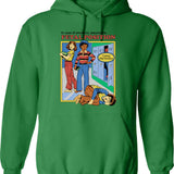 Assume The Fetal Position Hoodie - Retro Graphic Pullover Hoodie for Men & Women - Green