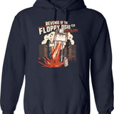 Attack Of The Floppy Disks Geeky Hoodie - Navy