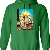 Attack Of The Octopus (in Nyc) Hoodie - Green