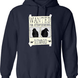Attempted Murder Hoodie - Retro Graphic Pullover Hoodie for Men & Women - Navy